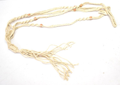 Handmade Macrame Cotton Plant Hanger w Beads 38'' L HCM02-13 Rope Outdoor