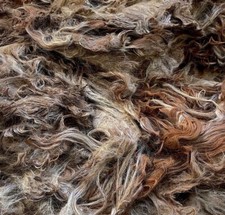 Suri 6"-10" long Alpaca Fleece for Crafts Reborn Dolls Hair Fibre 50g+ Rose Grey