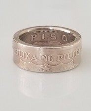 Philippines Coin Ring  Philippines 1 Piso Coin ring  Unique Gift  Travel Gift