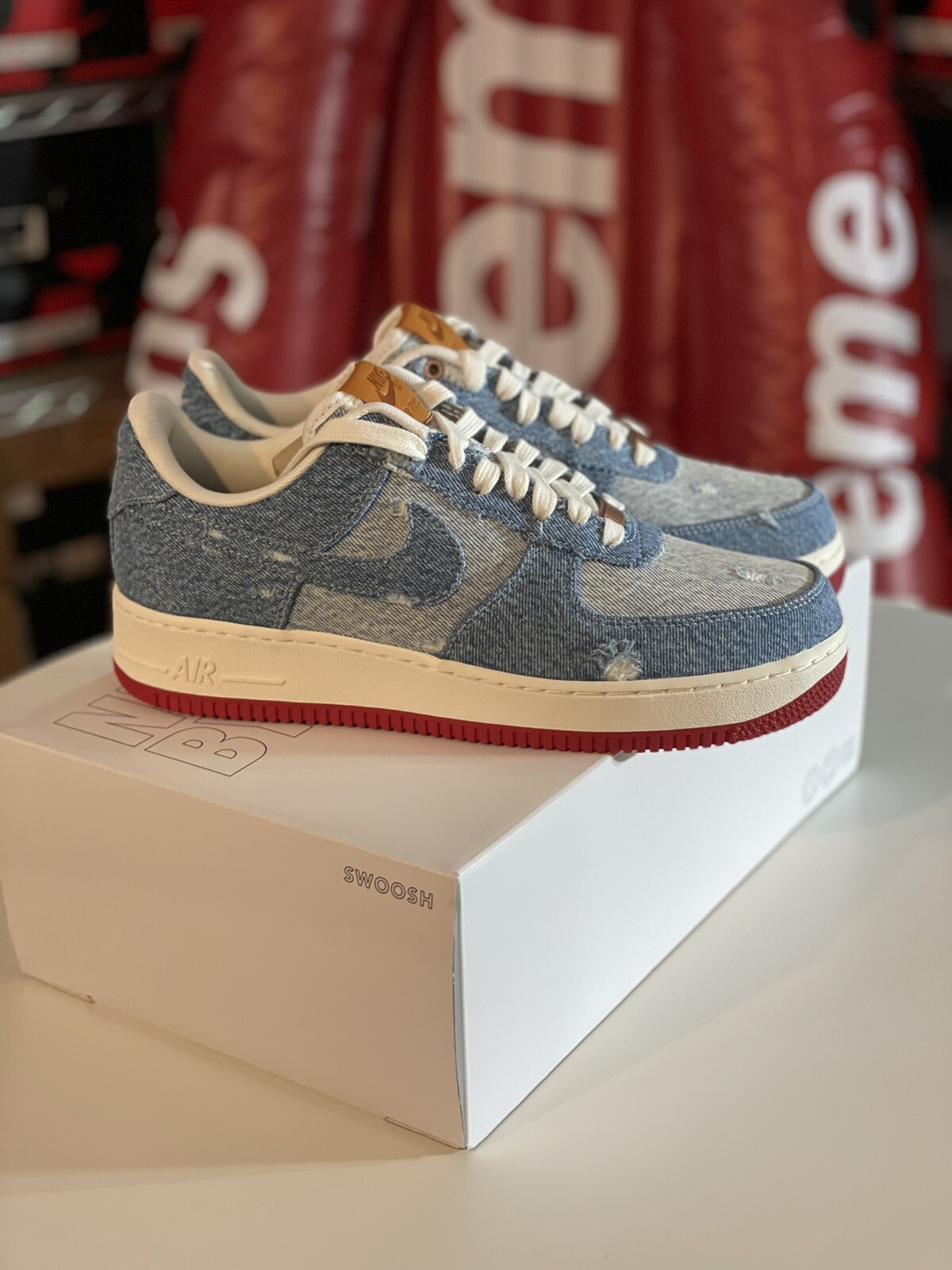 Nike By You Airforce 1 Low Levi's Sz 9.5 Inspired By Reese Forbes Dunk |