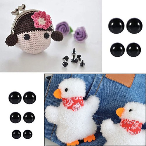 100pcs Plastic Safety Eyes Soft Toys Bear Dolls Animal Making DIY Craft Screw UK - Picture 9 of 10