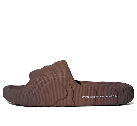 Adidas ORIGINALS Adilette 22 Slides IG77493 Uomo Ombra Marrone Nero NUOVO