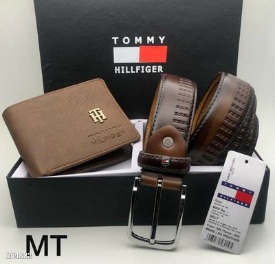 tommy hilfiger wallet and belt set