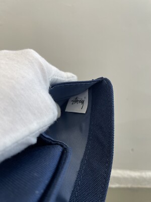 Authentic STUSSY Dark Blue Canvas Logo Bifold Wallet | eBay