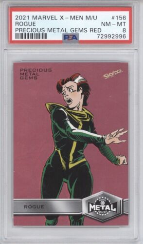 2021 X-Men Metal Universe Precious Metal Gems PMG Red high #156 ROGUE /100 PSA 8 - Picture 1 of 2
