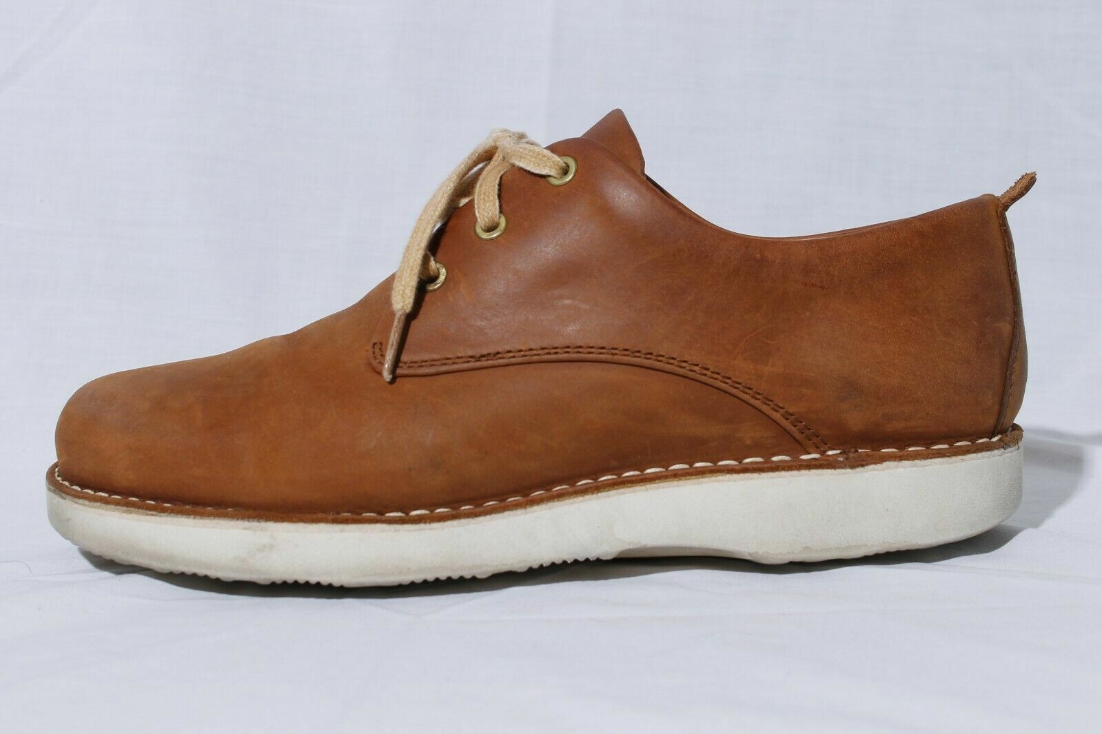 SAOLA Scarpe Oxford Samuel Hubbard uomo in pelle marrone chiaro suola Vibram taglia 10 M