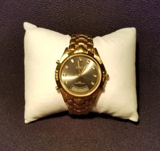 Vintage Elgin Gold Tone Stainless Steel Watch FG037 165ft Water Resistant 