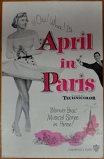 APRIL IN PARIS 1953 ORIG 11X17 UNCUT &  UNFOLDED PRESSBOOK DORIS DAY RAY BOLGER