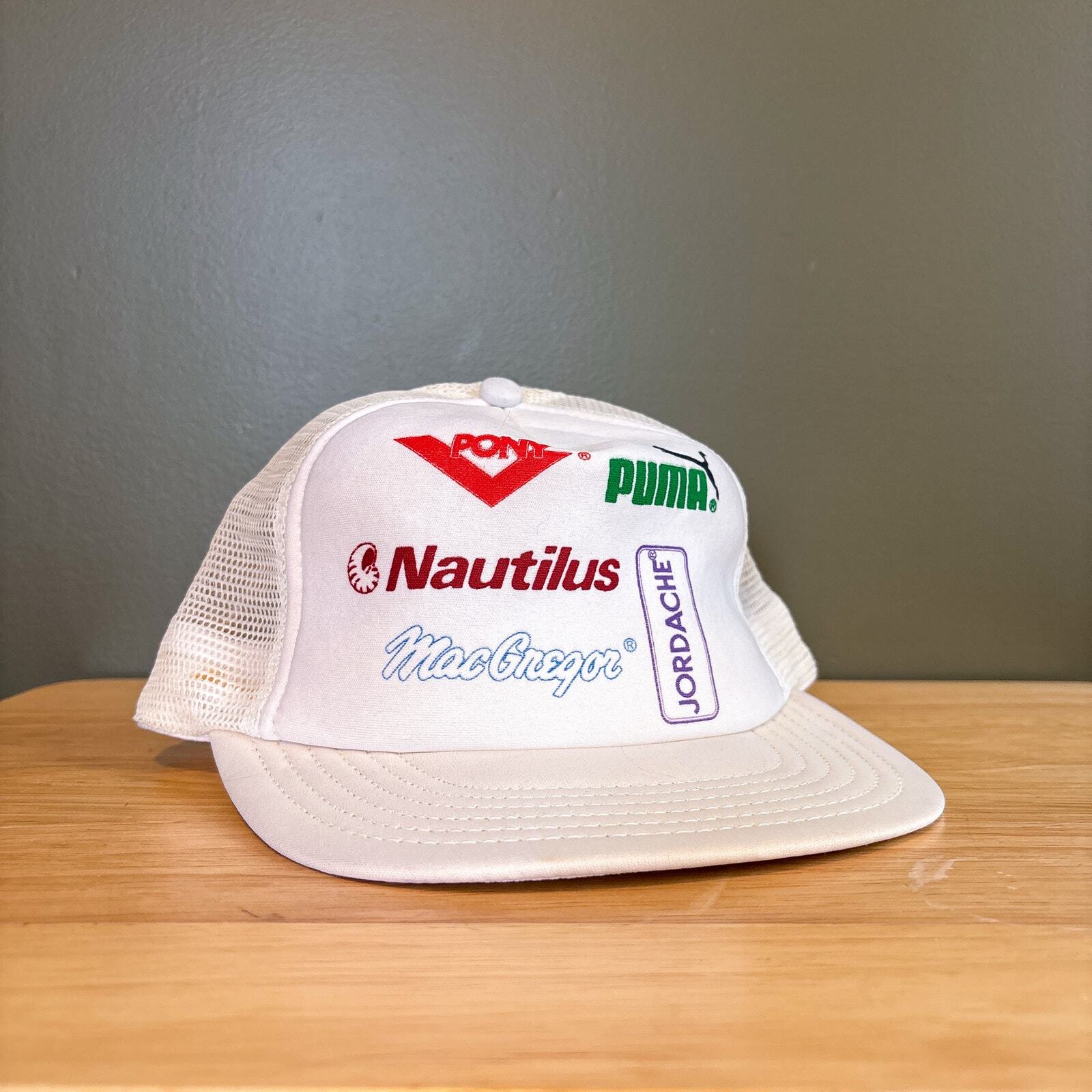 Cappello snapback vintage BIKE Puma Pony Jordache MacGregor Nautilus logo camionista