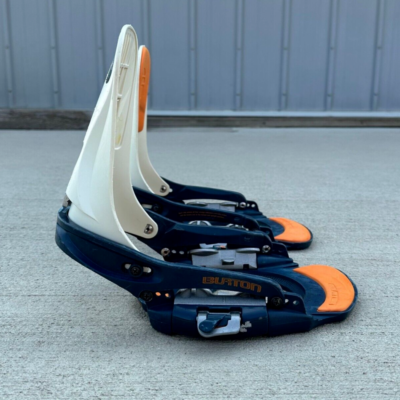 Used Old-School Burton Step In Bindings Medium/Large with Mounting