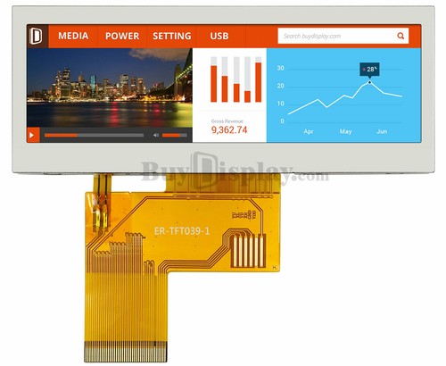 Color Bar Type TFT LCD Display 480x128 