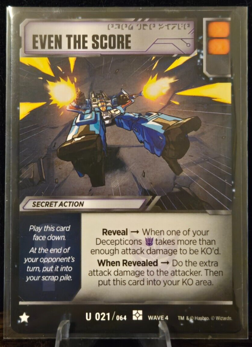 Transformers - TCG - Wave 4 - U 21/64 - Even The Score - Card | eBay