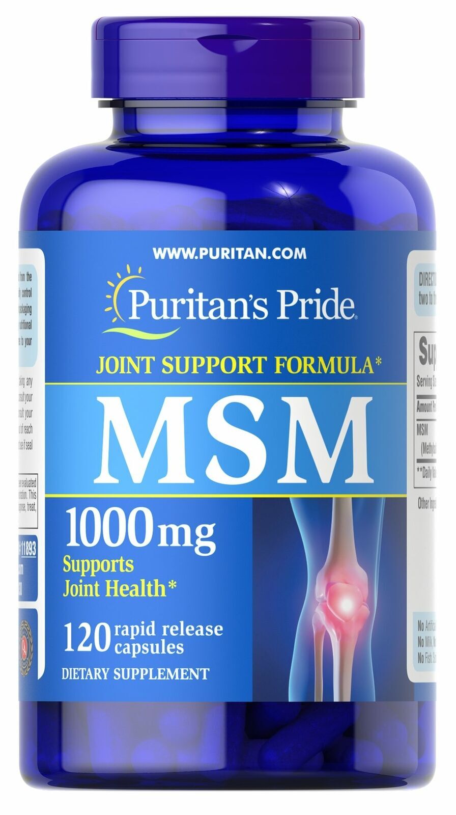 Puritan's Pride MSM 1000 mg 120 Capsules Free shipping eBay
