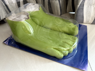NWT Imran Potato Caveman Foot Slippers 'Hulk' Green Men's O/S DS