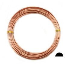 99.9 Pure Copper wire Half Hard Half Round 20 21 22 24 Gauge Made in USA