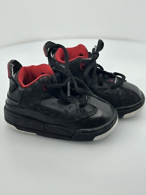Nike Jordan Dub Zero Toddler Size 4C 311072 061 Black Red Patent