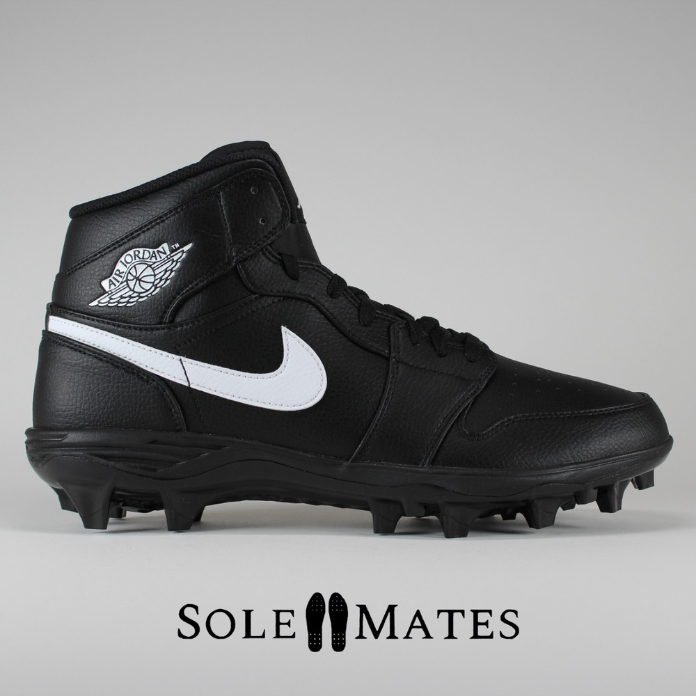 Nike Air Jordan 1 Mid TD 'Black White' FJ6805-001 Men's Size 12 Cleats