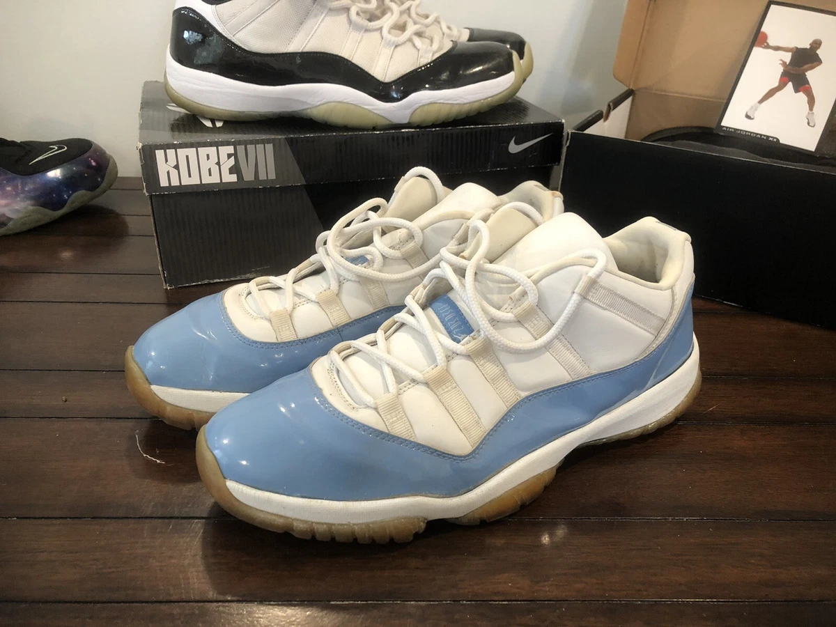 2001 Nike Air Jordan XI 11 Retro Low UNC WHITE COLUMBIA BLUE size