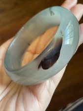 Natural Agate chalcedony Gemstone Bangle 58 Mm