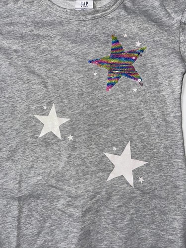 Preowned- Gap Kids L/S Solid Sequins Pullover Sweater Girls (Size S) - Picture 7 of 9