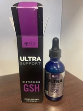 2oz ZILIS Ultra Support Liquid Glutathione 250mg Bottle GSH mfg 05/2022