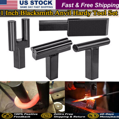 1 Inch Blacksmith Anvil Forge Hardy Hot Cut Creasing Stake Fuller Bending Set