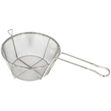 Winco FBRS-8 Round Wire Fry Basket 8-1/2-Inch 6-MeshNickelMedium