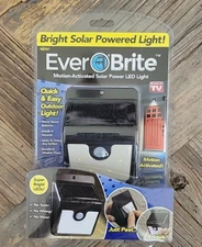 AS SEEN ON TV Ever Brite Motion-Activated Solar Power LED Light Super Bright Out