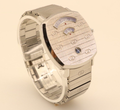 GUCCI / GUCCI グッチ　クォーツ腕時計/WHT/WHT/SS/157.3/グリップウォッチ38mm// GUCCI JUMP HOUR WATCH in Stainless Steel 38 mm Ref. 157.3 #169 | eBay