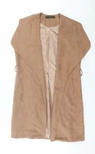 Ravi Famous Womens Brown Gilet Jacket Size 10 Suede
