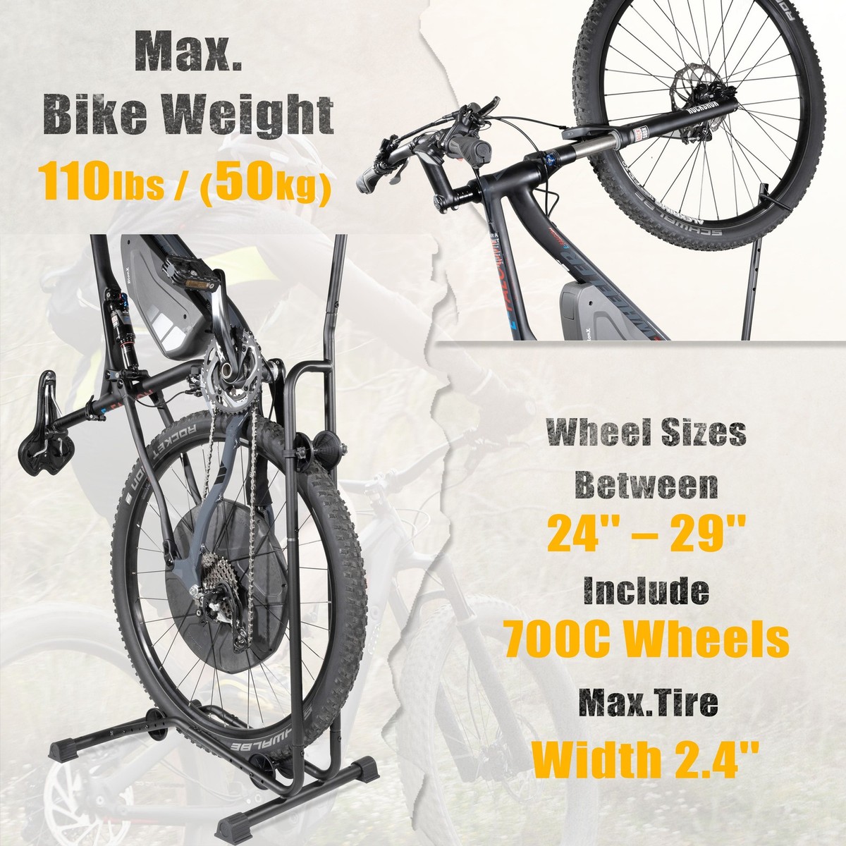 stationary bicycle rack Alpcour Bike Trainer Stand for Indoor Riding – Portable Foldable Magnetic Stainless Steel Indoor Trainer, Noise Reduction, 6 Resistance Settings & Bag – Exercise for Road & Mountain Bikes the maximum weight of the bike is 55lb / 25kg Bike Trainers: Indoor Cycling Bikes