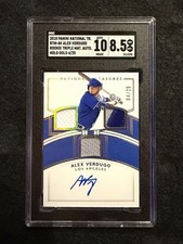 2018 National Treasures - Alex Verdugo #RTM-AV Holo Gold /25 RC SGC 8.5 Auto 10