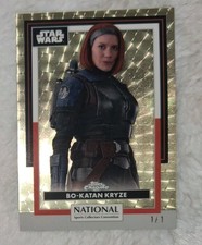 Marketplace image: 2026 Topps Chrome Star Wars Bo Katan Kryze Superfractor 1/1 Mandalorian