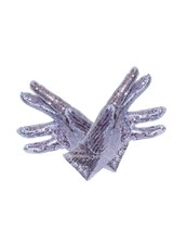 Pailletten-Handschuhe silber - Cod.79455