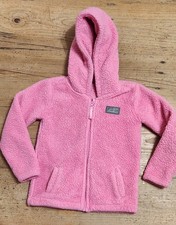 Eddie Bauer Girls 6X Pink Sherpa Fleece Jacket Hooded Full Zip Cozy