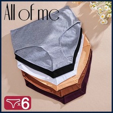6Pcs/Set Cotton Panties Women High Waist Briefs Seamless Underwear Breathable