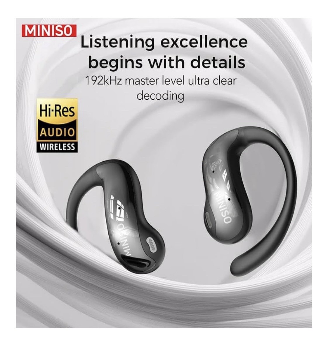 MINISO MS188 Wireless Earbud High Def Voice Open Ear AI 150