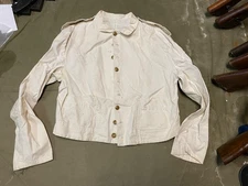 WAR OF 1812 US ARMY SUMMER WHITE LINEN FIELD TUNIV JACKET- MEDIUM 40R