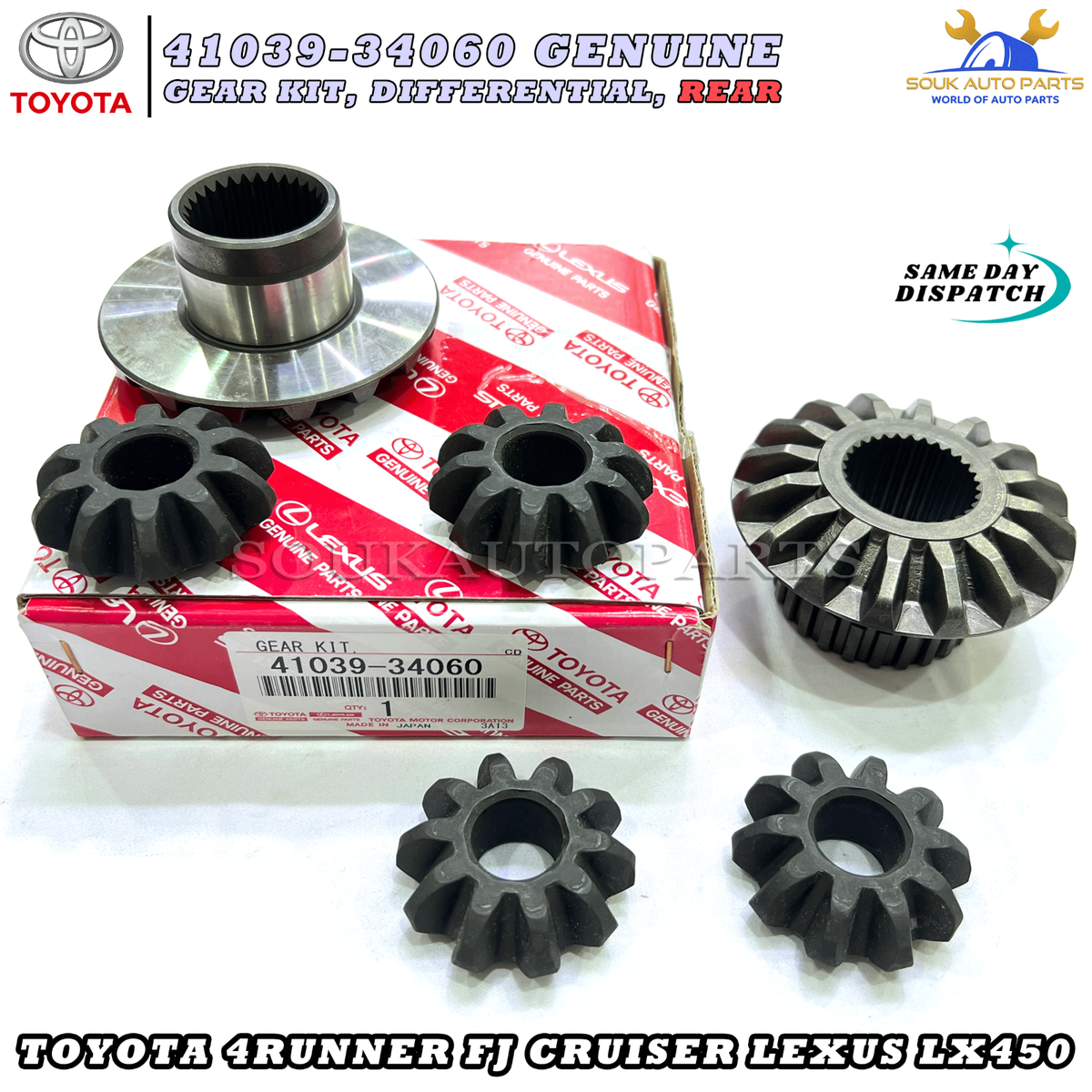 パーツ 8600 41039-34060 Genuine Toyota GEAR KIT, DIFFERENTIAL, REAR 4103934060