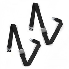 D Truck 1972-1980 Airplane 2pt Black Lap Bucket Seat Belt Kit - 2 Belts D Truck 1972-1980 Airplane 2pt Black Lap Bucket Seat Belt Kit - 2 Belts