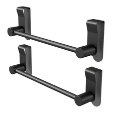 Over the Cabinet Towel Holder for Wide Doors, 2-Pack Matte Black Dish Towel R...