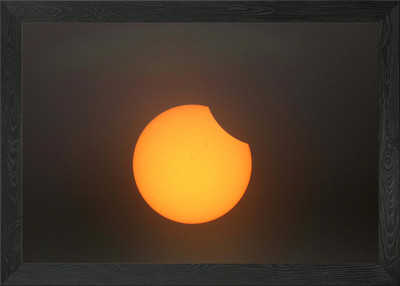 Totale Finsternis gerahmtes Wandbild Poster Leinwanddruck Bild