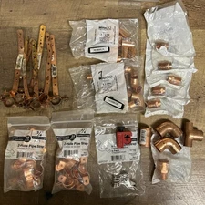 Lot Copper Pipe Fittings Adapter 1/2" & 3/4 Inch Nibco Made In USA