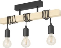 Eglo Deckenleuchte Townshend Schwarz Braun 55 X 10,5 Cm Deckenlampen &