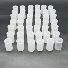Vintage 35mm Empty Film Canisters Clear with Lids 42 Qty