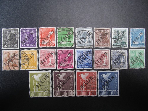 Berlin Nr. 1-20, schwarzes Aufdruck, Satz, gestempelt, Alt Signatur *LE2285