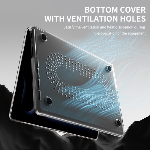 Coque coque coque antichoc transparente TPU souple pour MacBook Pro 14" M4/M3/M2/M1 - Photo 11/15