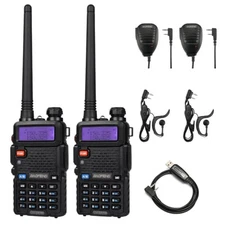 2x Baofeng UV-5RTP 8W Handheld Dual Band Long Range Two-Way Radio Walkie Talkie