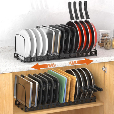 2 Pack Baking and Cookie Sheet Organizer, 12''-23'' Expandable Cutting Board Rack