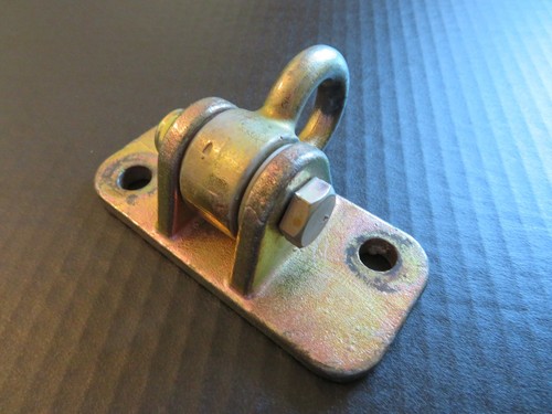 Bolt Down Steel Heavy-Duty Tie Down Ground Anchor - 2 3/16" x 5" x 5/16" Base